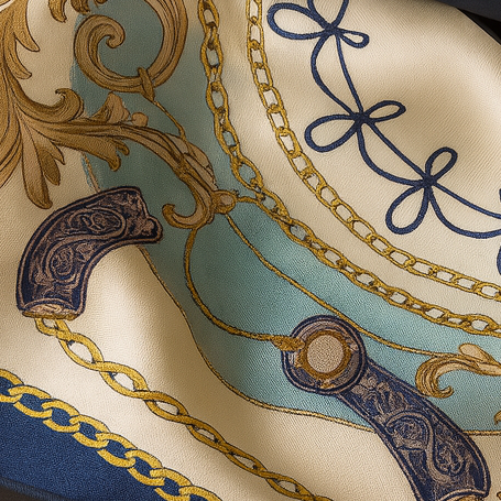 Sciarpa chic in 100% seta e decorazione originale La Parisienne