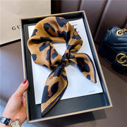 Chic 100% seta quadrato decorazione leopardo donne | Il parigino