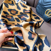 Chic 100% seta quadrato decorazione leopardo donne | Il parigino