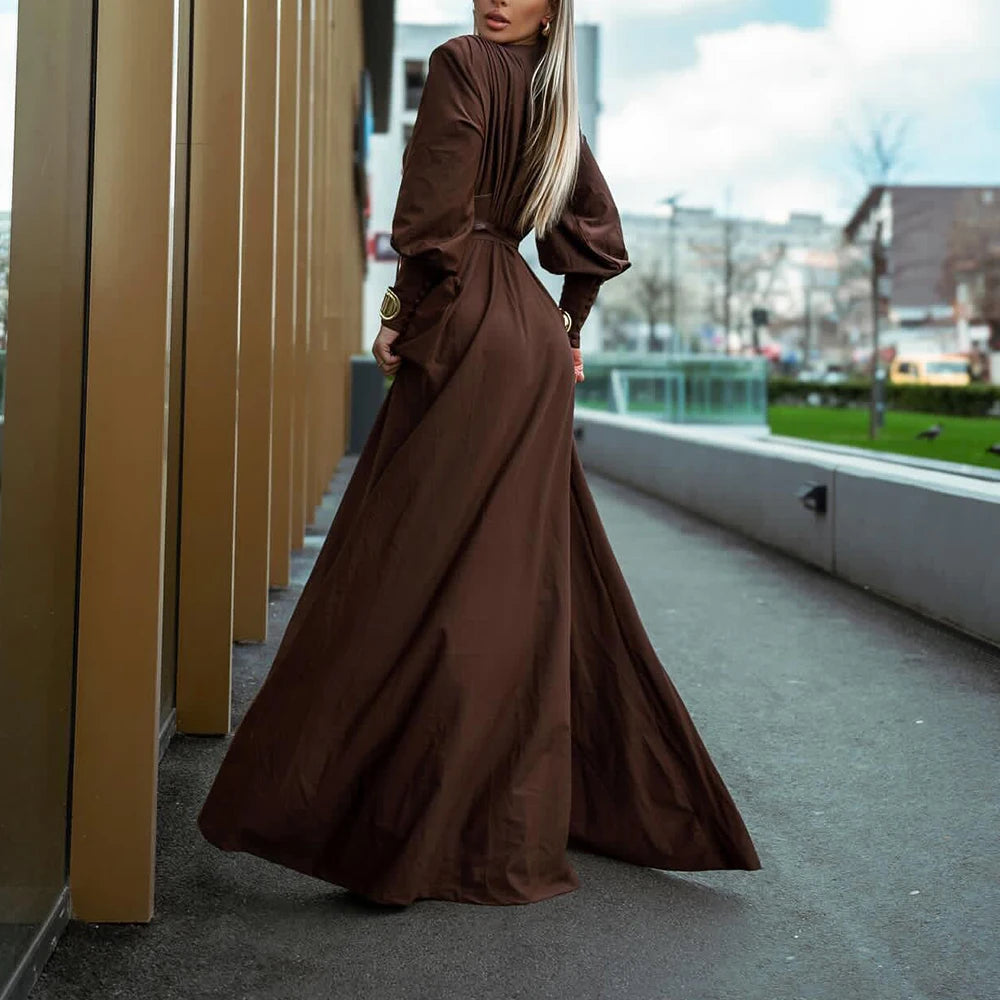 Maxi abito con cintura carismatico ed elegante | La Parisienne