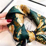 Sciarpa quadrata 100% seta con decorazione floreale bianca per donna | La Parisienne