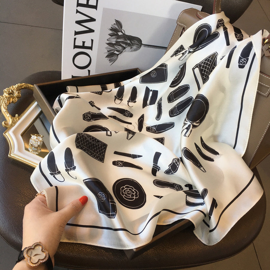 100% Seta Quadrato Decorazione moderna Donna | La Parisienne