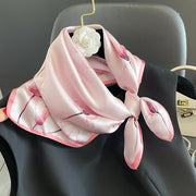 100% Seta Decorazione floreale quadrata per donna | Il parigino