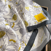 100% Seta Quadrato Bianco Donna | La Parisienne