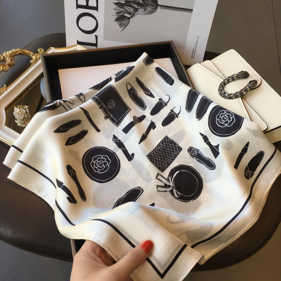 100% Seta Quadrato Decorazione moderna Donna | La Parisienne