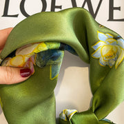 100% Seta Quadrato Decorazione floreale chic per le donne | Il parigino