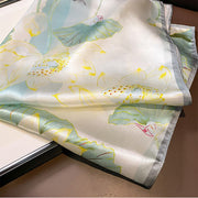 100% Seta Decorazione floreale quadrata per donna | Il parigino