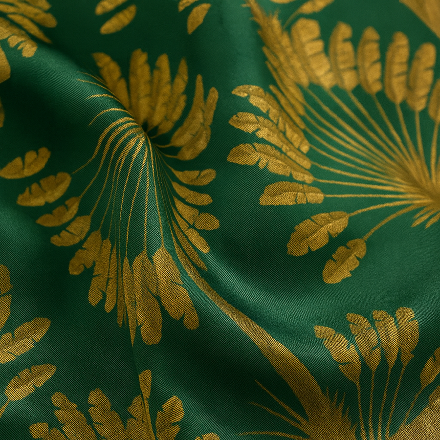 Quadrato 100% seta con decorazione di palme per donna | La Parisienne