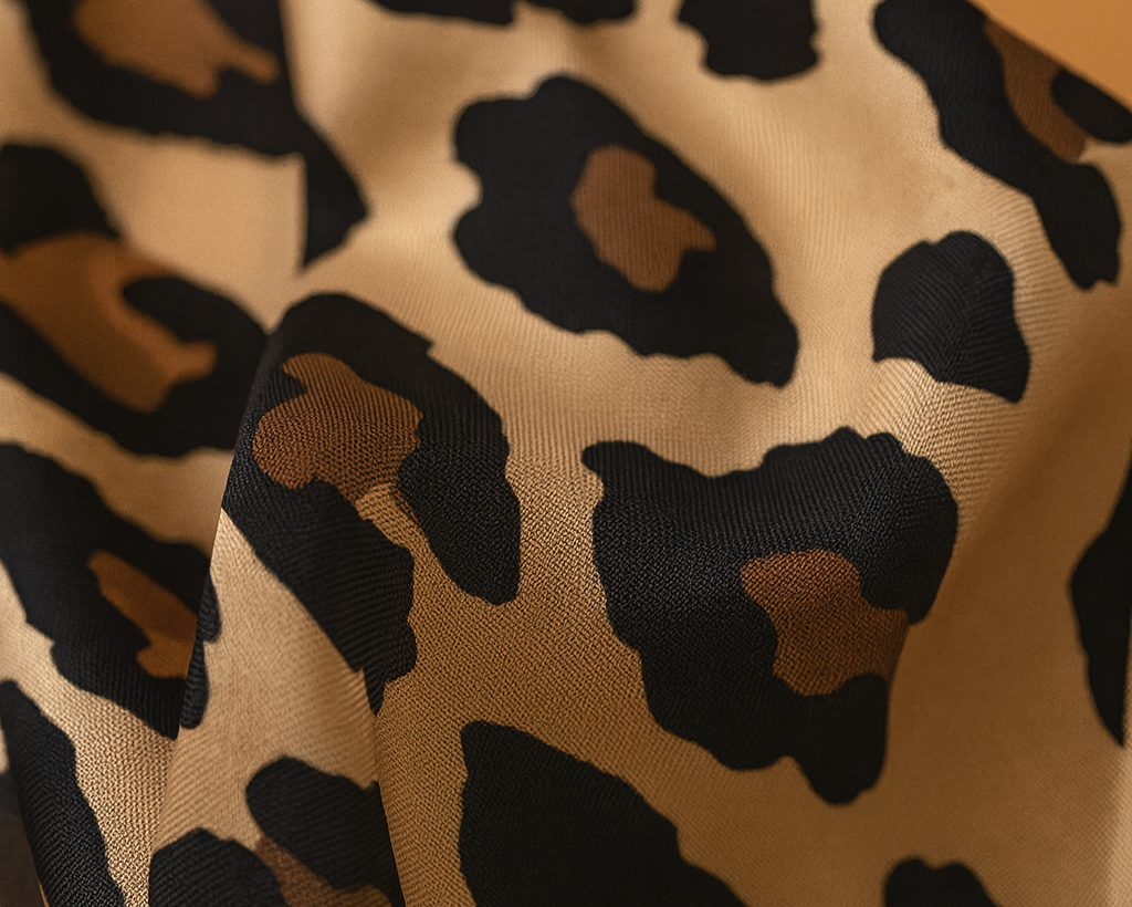 Quadrato 100% seta decorazione donna leopardo chic. La Parisienne