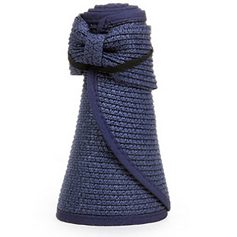 Cappello di paglia con visiera da donna