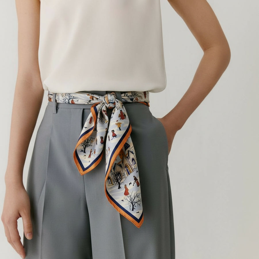 Sciarpa 100% seta Signature | La Parisienne