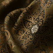 100% Seta Verde Quadrato Ornamento Chic Donna | La Parisienne