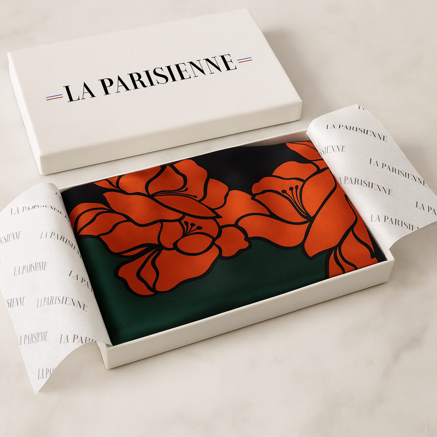 100% seta fiore quadrato Originale Donna | La Parisienne
