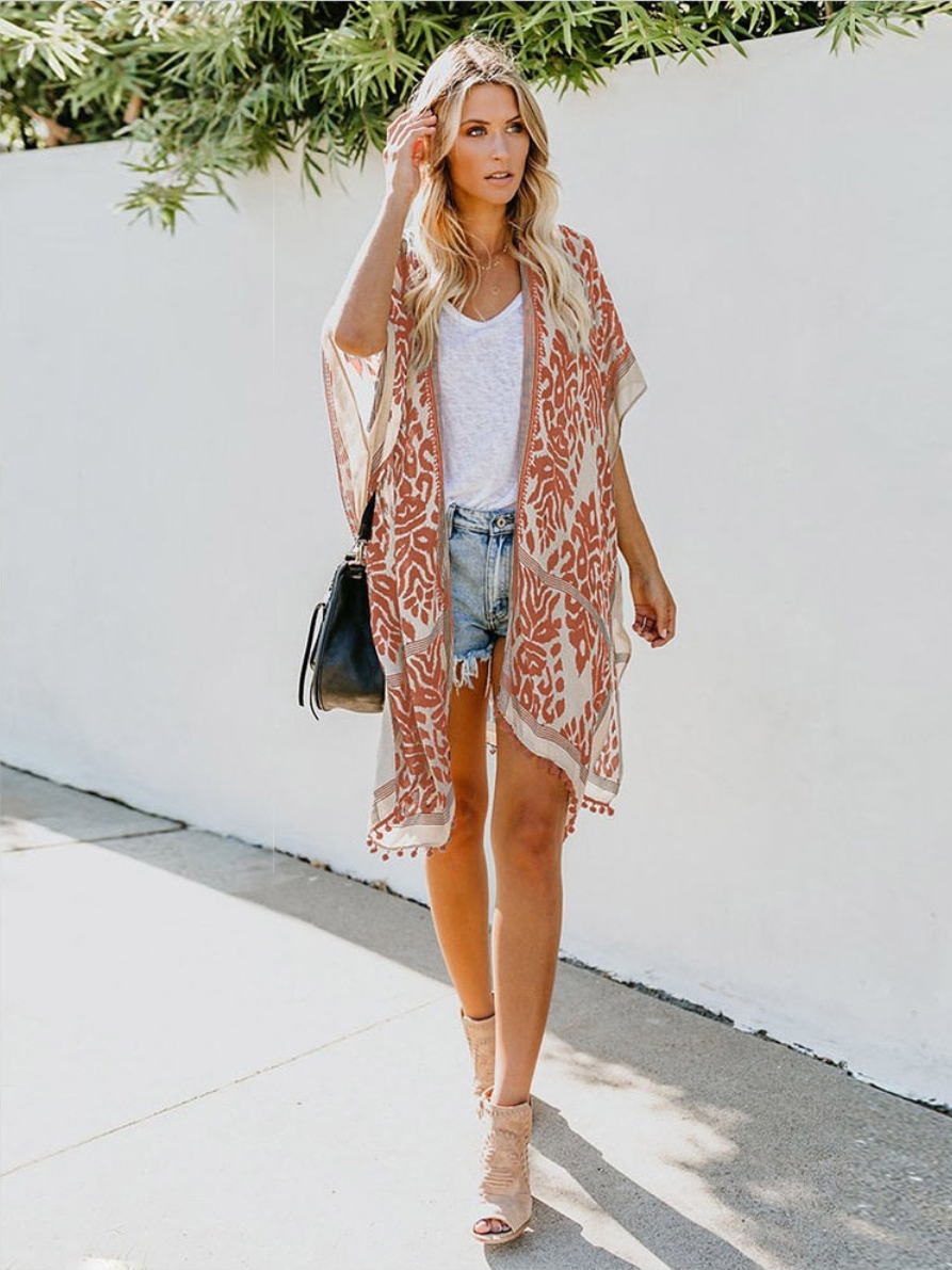 Kimono da spiaggia bohémien La Parisienne