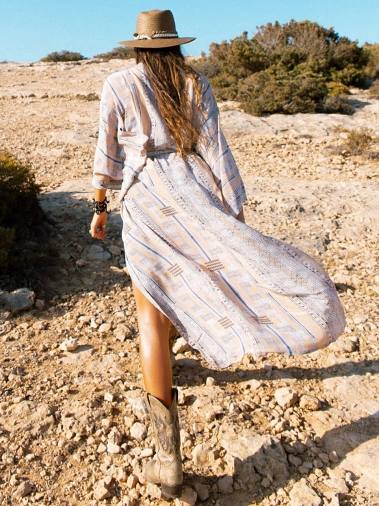 Kimono da spiaggia bohémien La Parisienne