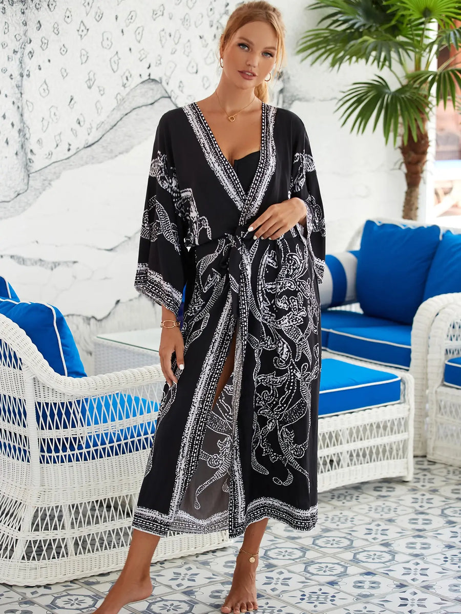 Kimono da spiaggia bohémien La Parisienne