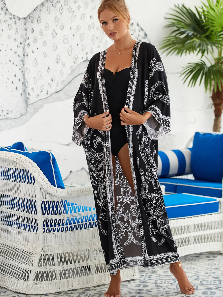 Kimono da spiaggia bohémien La Parisienne