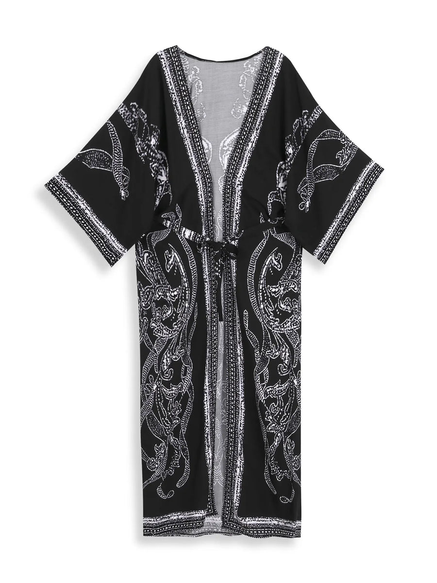 Kimono da spiaggia bohémien La Parisienne