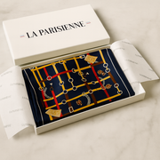 Quadrato donna 100% seta blu navy | La Parisienne