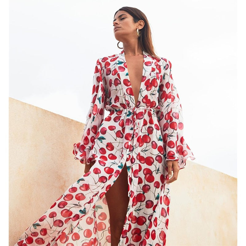 Elegante kimono da spiaggia | La parigina 