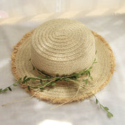 Chapeau de Paille Nature Décoration Femme | La Parisienne