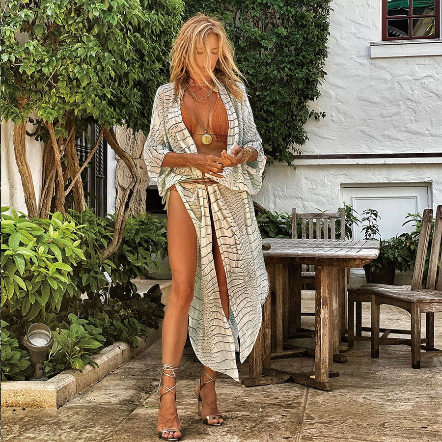 Kimono da spiaggia in stile bohémien chic | La parigina 