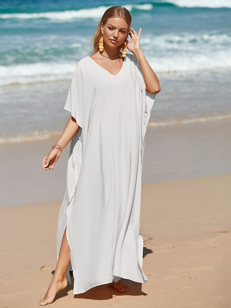 Schickes weißes Strandkleid für Damen | Der Pariser