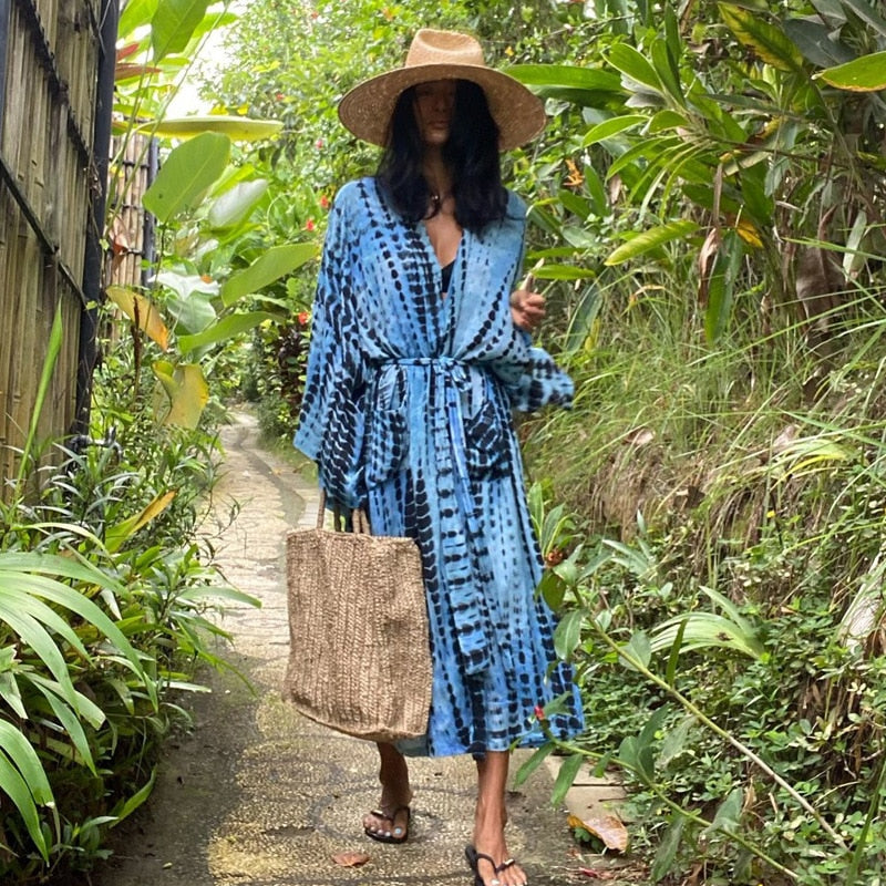 Kimono da spiaggia bohémien La Parisienne