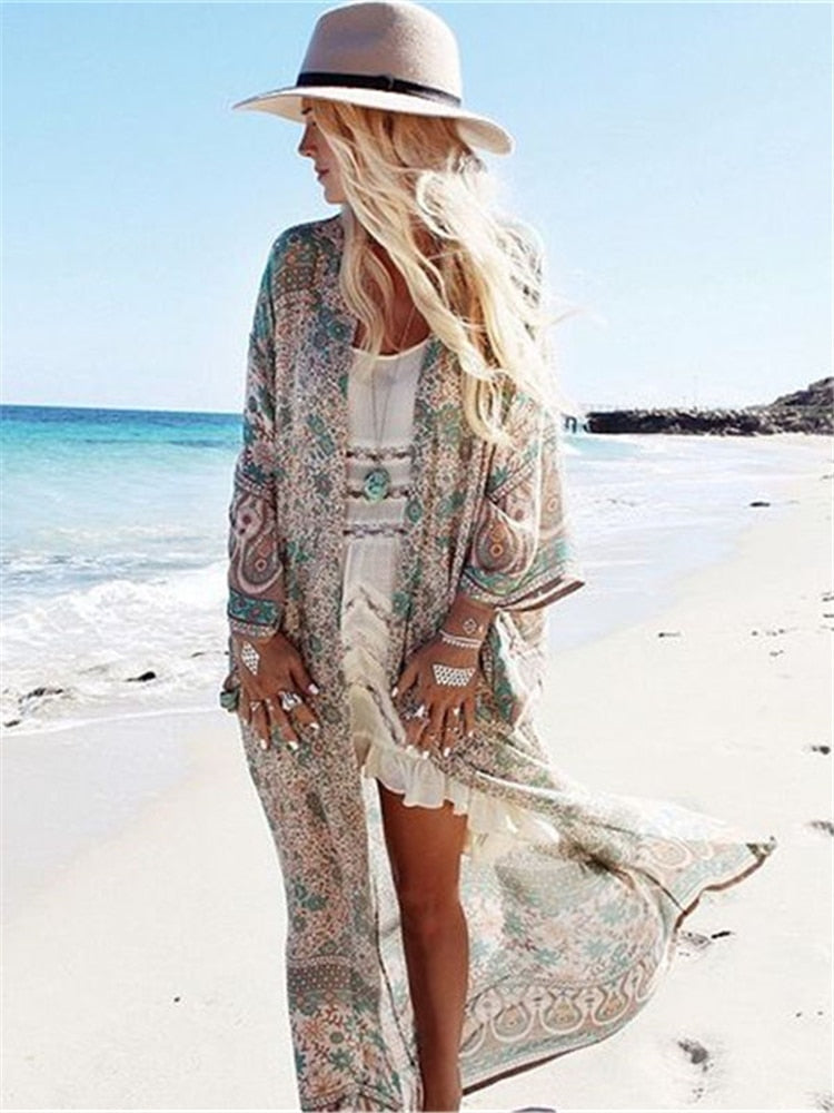 Kimono da spiaggia bohémien | Il Parigino 