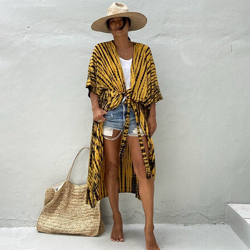 Kimono da spiaggia bohémien La Parisienne